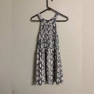 Ark & Co Snake Print Halter High Neck Keyhole Back Dress Size Medium New